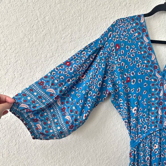 Poupette St Barth Mya Maxi Dress Blue Leo Print - Picture 6 of 15